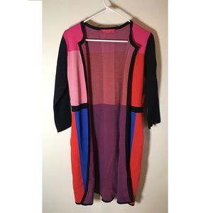NWOT Bellario New York Colorblock Duster Car Coat